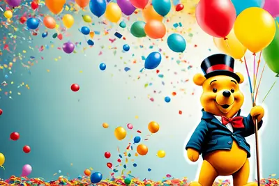 Illustration for Fancy Winnie The Pooh